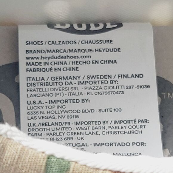 Hey Dude Wally Camouflage Multi Camo Army Green Shoes Slip On size M8 W10 - Picture 8 of 13